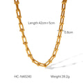 Stainless Steel Horseshoe Buckle Jewelry Set (Necklace, Bracelet
