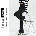 Black Slip Pants Women's High Waist Pants Autumn and Winter fleece-lined