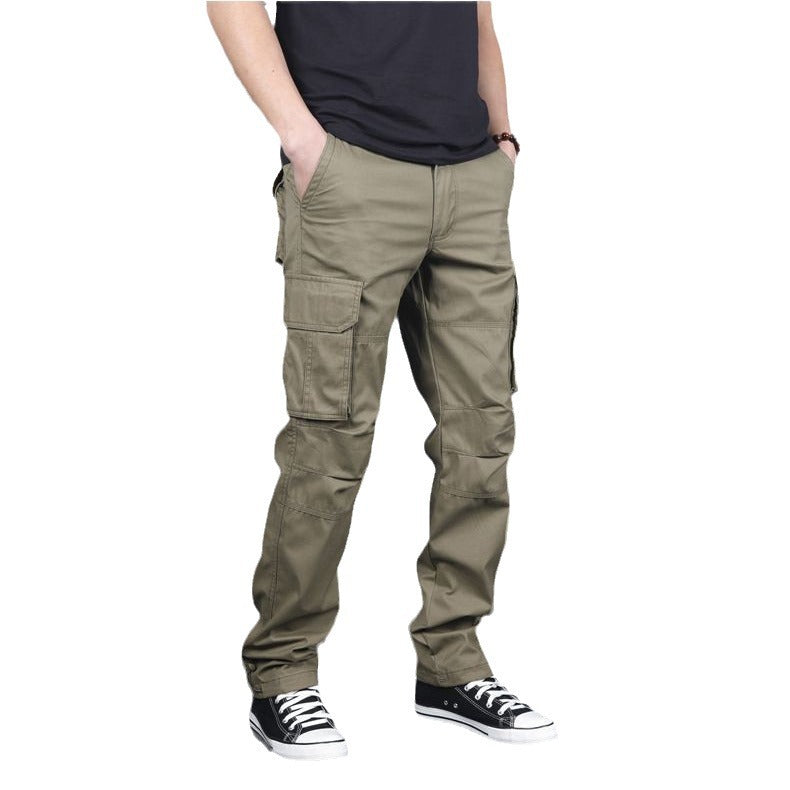 Spring and Autumn Cotton Crane Pants Plus Size Pants Site Work Pants Men's