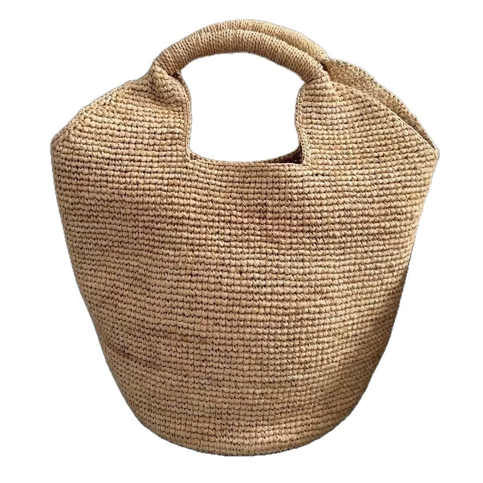 New High-End Raffia Woven Bag, Handmade Straw Bag, Seaside Vacation Beach
