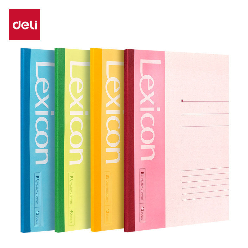Deli Notebook B5 Large A4 Notepad Thickeneded Soft Copy A5 Simple Business