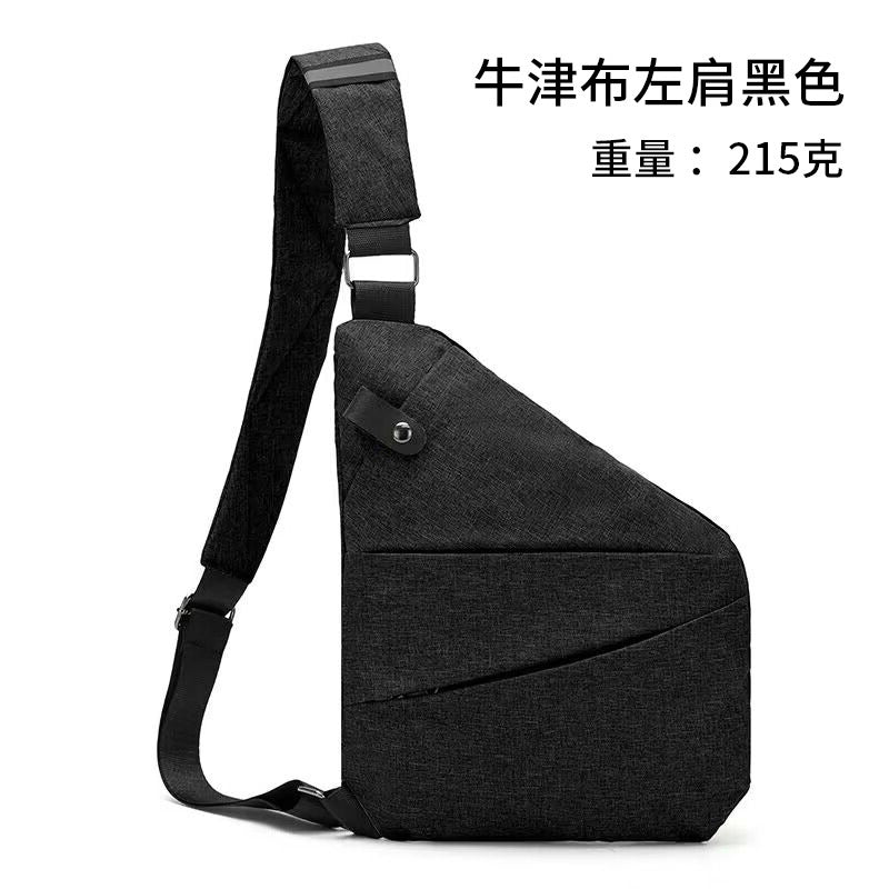 Right shoulder gun bag nylon chest bag men's lightweight simple large
