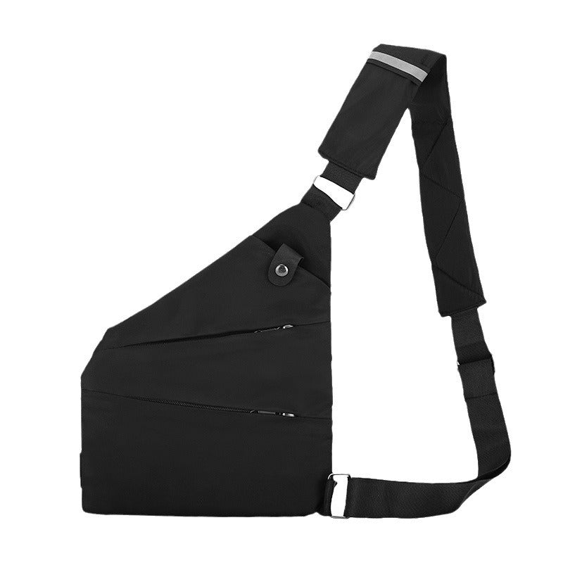Right shoulder gun bag nylon chest bag men's lightweight simple large