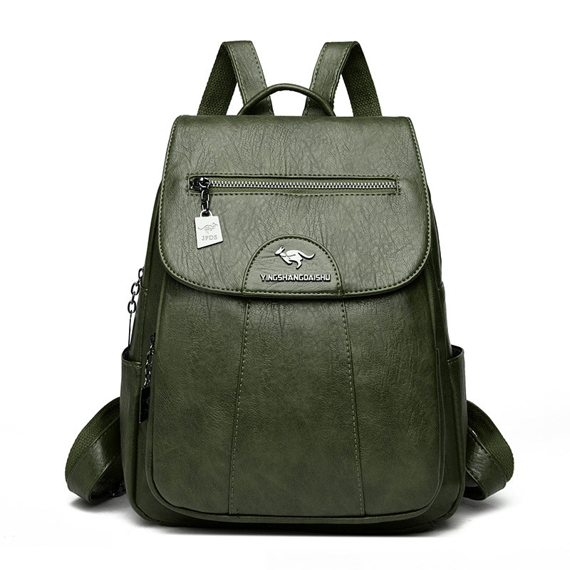 New Women's Backpack Large Capacity Soft Leather Travel Bag Fashion