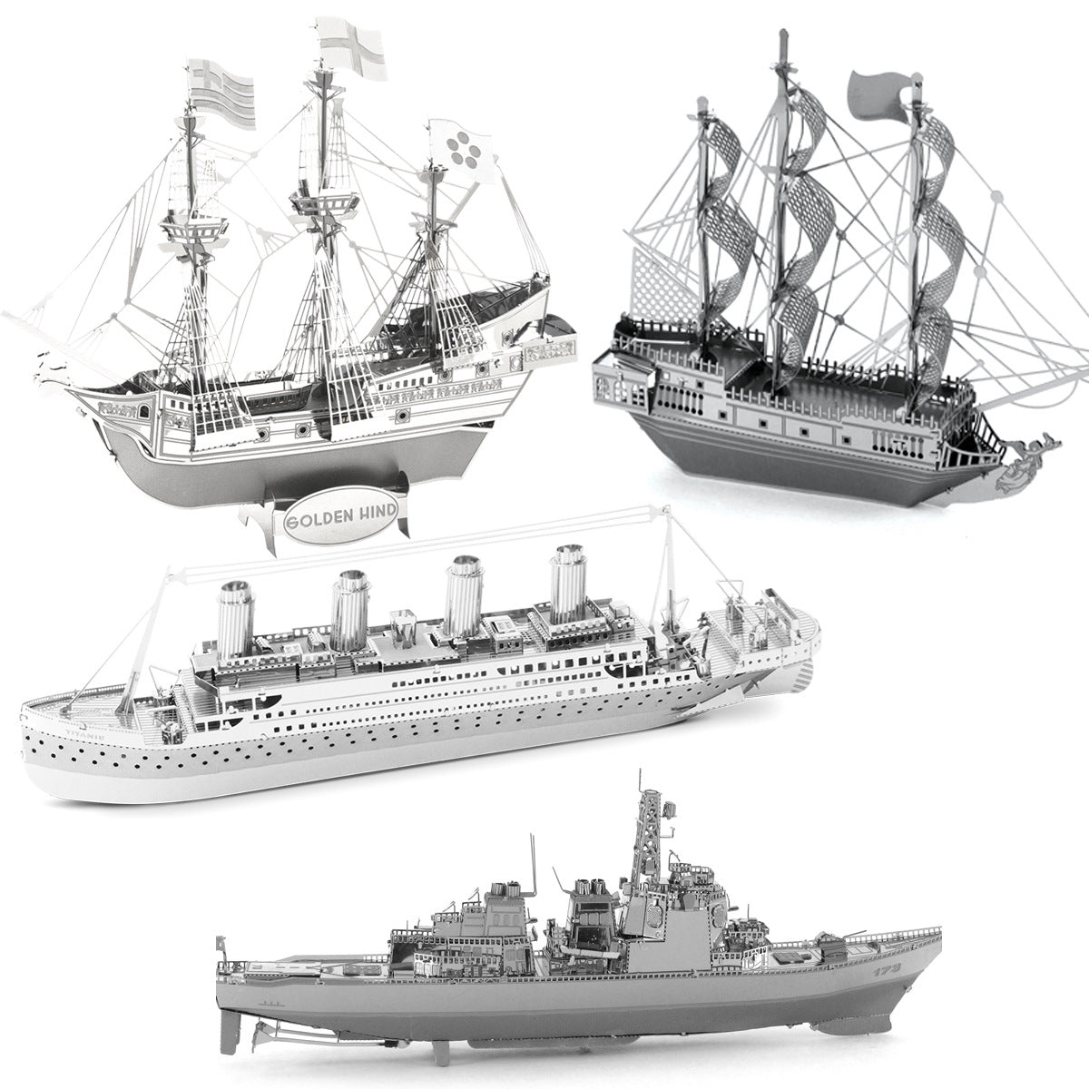 Queen Anne DIY Handmade 3D Metal Puzzle Adult Stereo Model Assembled