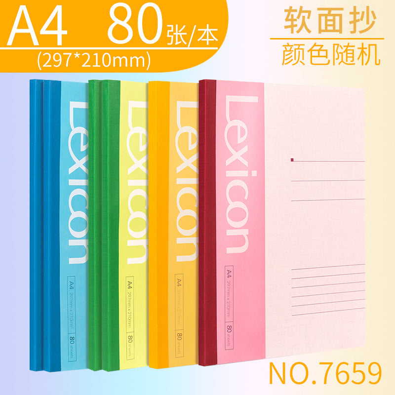 Deli Notebook B5 Large A4 Notepad Thickeneded Soft Copy A5 Simple Business