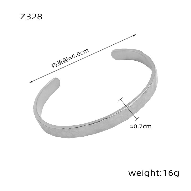 New simple personality niche design titanium steel gold-plated irregular