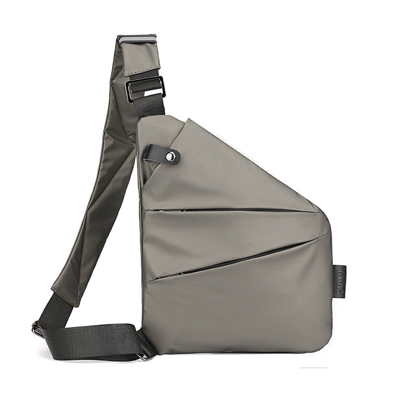 Right shoulder gun bag nylon chest bag men's lightweight simple large
