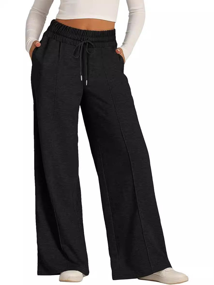 Export Temu2024 Spring and Summer Style Pure Color Casual Wide-Leg