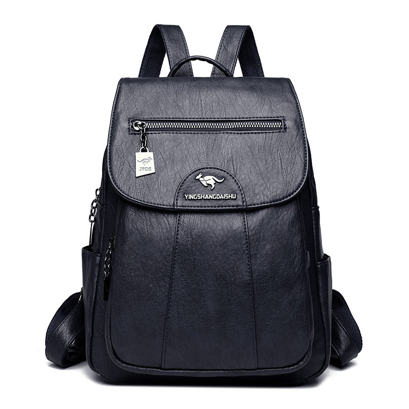 New Women's Backpack Large Capacity Soft Leather Travel Bag Fashion