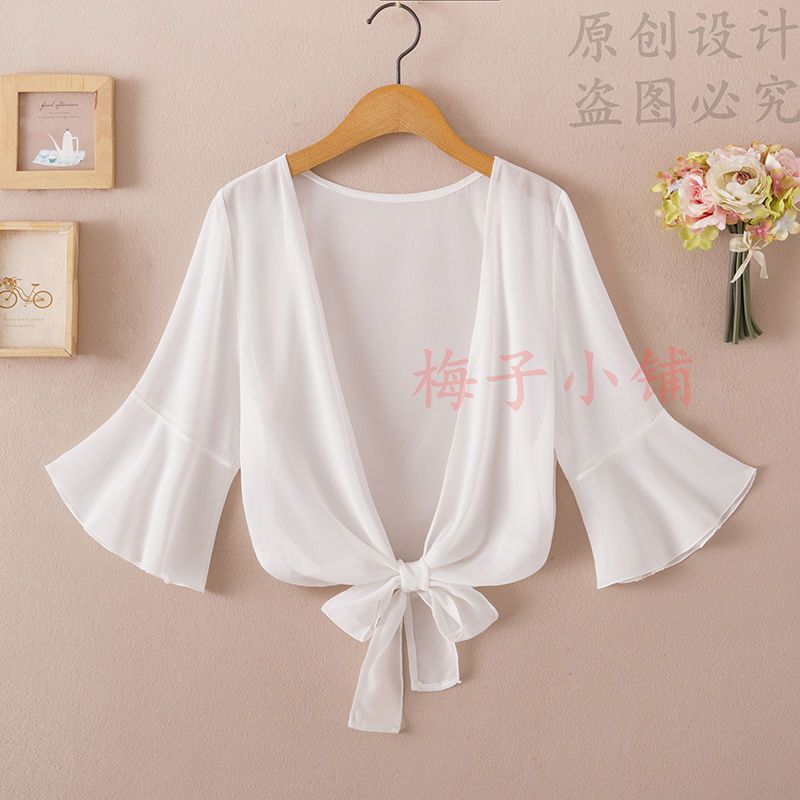Summer Sunscreen Clothing Chiffon Small Shawl Jacket Women's All-match