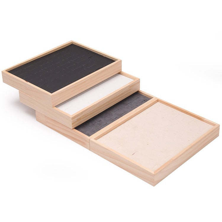 Simple solid wood small size hundred ring plate ring pair ring diamond