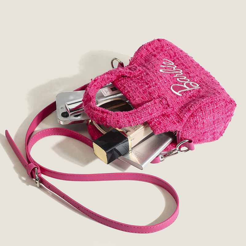 Nizi Pillow Bag Pink Shoulder Bag Women's Niche Design Bag New Model