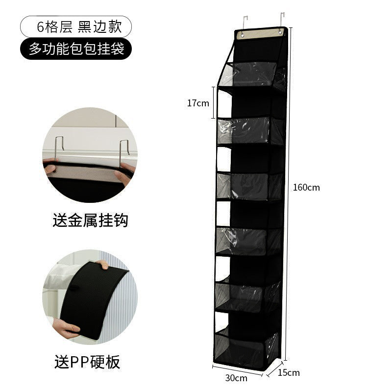 Wall-Mounted Storage Hanging Bag Behind the Door, Multi-Layered Dormitory