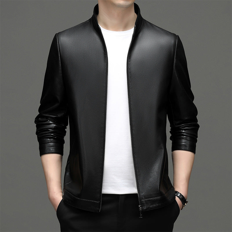 Innoobani | Popular Men's Stand Collar Ecological Leather Jacket Men's