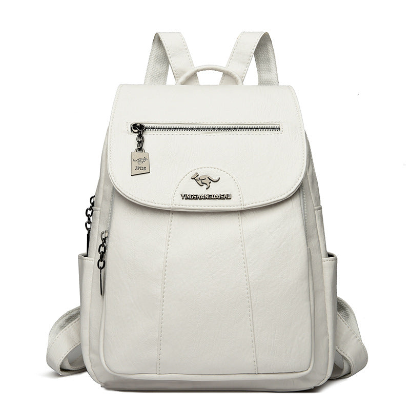 New Women's Backpack Large Capacity Soft Leather Travel Bag Fashion