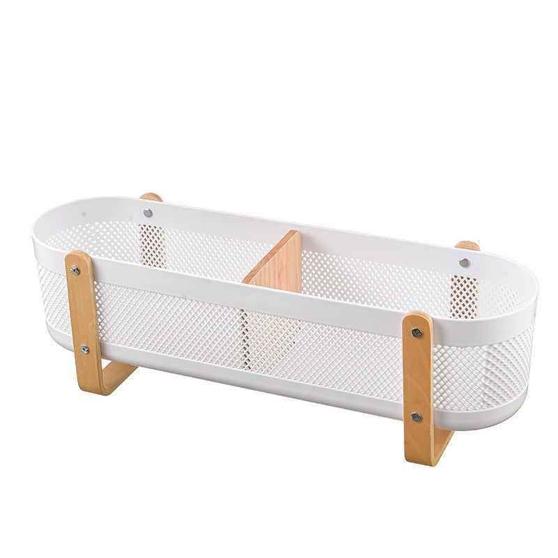 Household Desktop with Partition Room Basket Bathroom Cosmetics Large