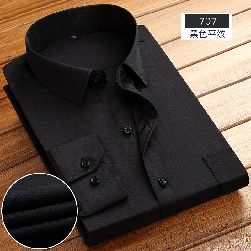 Spring and Summer New Striped Long-Sleeved Shirts for Men, Business Casual