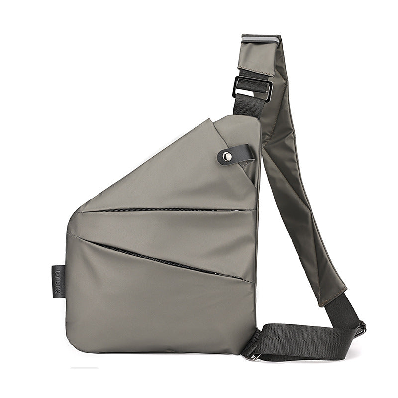 Right shoulder gun bag nylon chest bag men's lightweight simple large