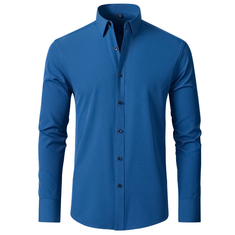 Four-Way Stretch Shirt Men's Shirt Wrinkle-Free and Anti-Wrinkle Export