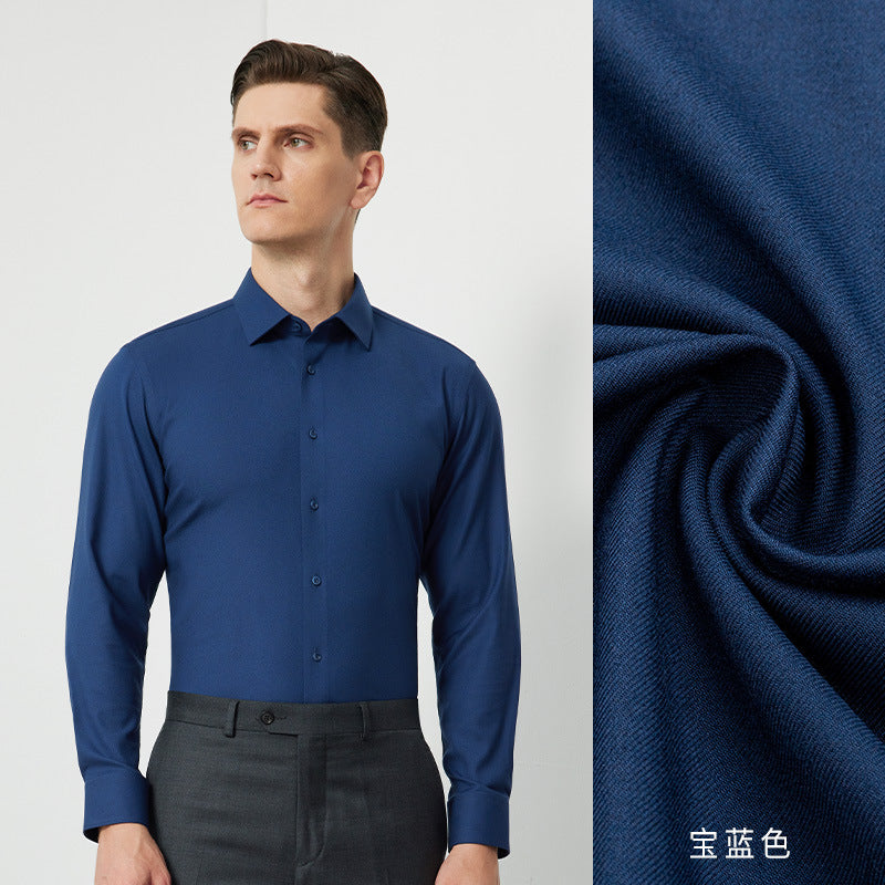 Men's Long-Sleeved Shirt Made of Sheep Wool, Machine Washable, Autumn and