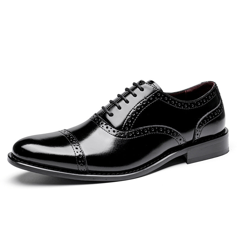 New Brogue Carved Men's Leather Shoes Men's Genuine Leather Business Shoes