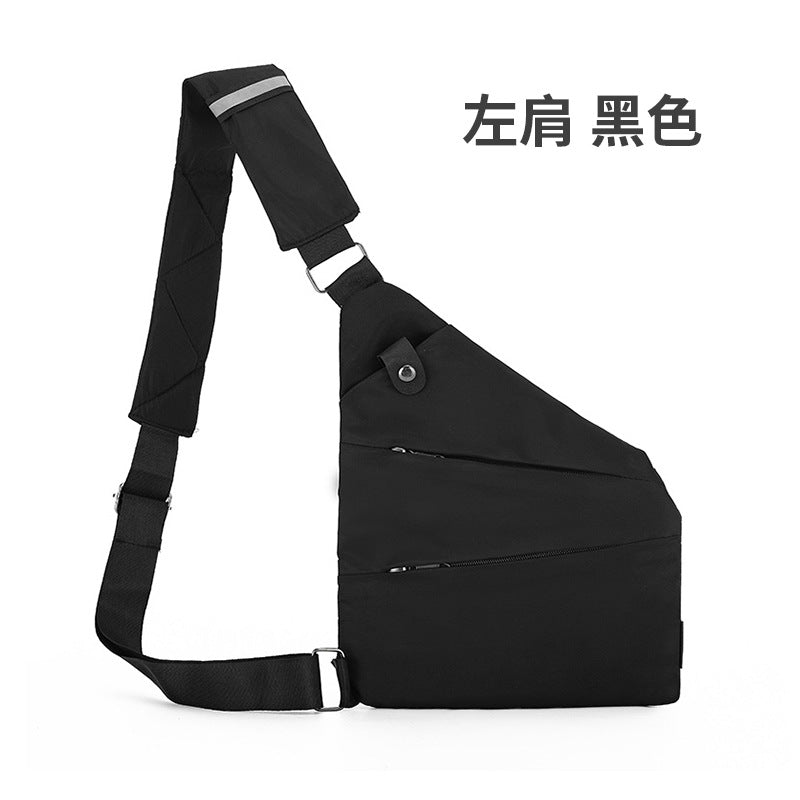 Right shoulder gun bag nylon chest bag men's lightweight simple large