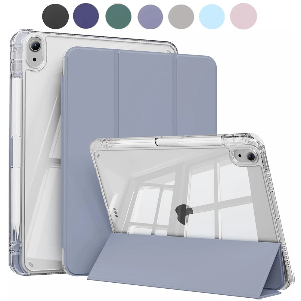 Case for iPad 5 6 7 8 9 10 11 Air 1 2 3 4 5 6 7 Mini 6 7 PC Matte Clear