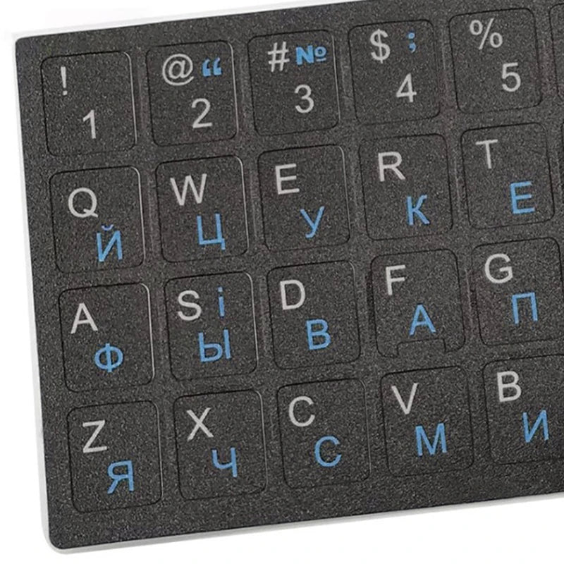 Ukraine Language Ukrainian Keyboard Sticker Durable Alphabet Black