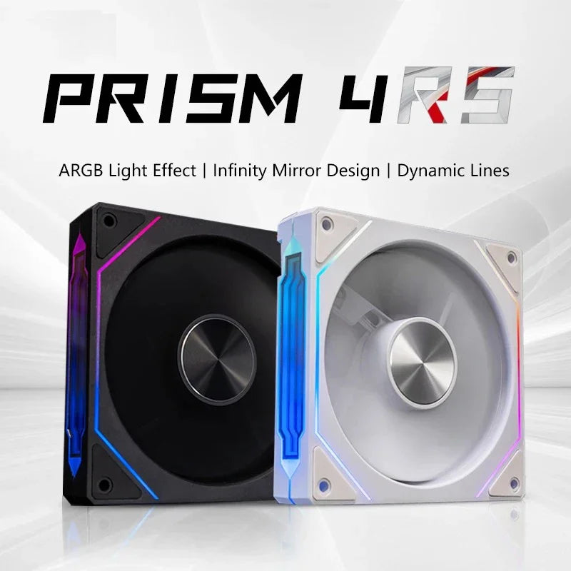 PRISM 4 RS Computer Case Fan 12cm ARGB 4 Pin Quiet Cooling Fan 12V Large