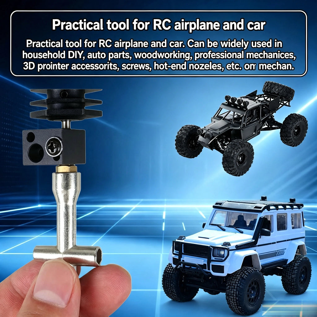 4 in 1 3D Printer Nozzle Tool M2 M2.5 M3 M4 Screw Nut Hexagonal Cross