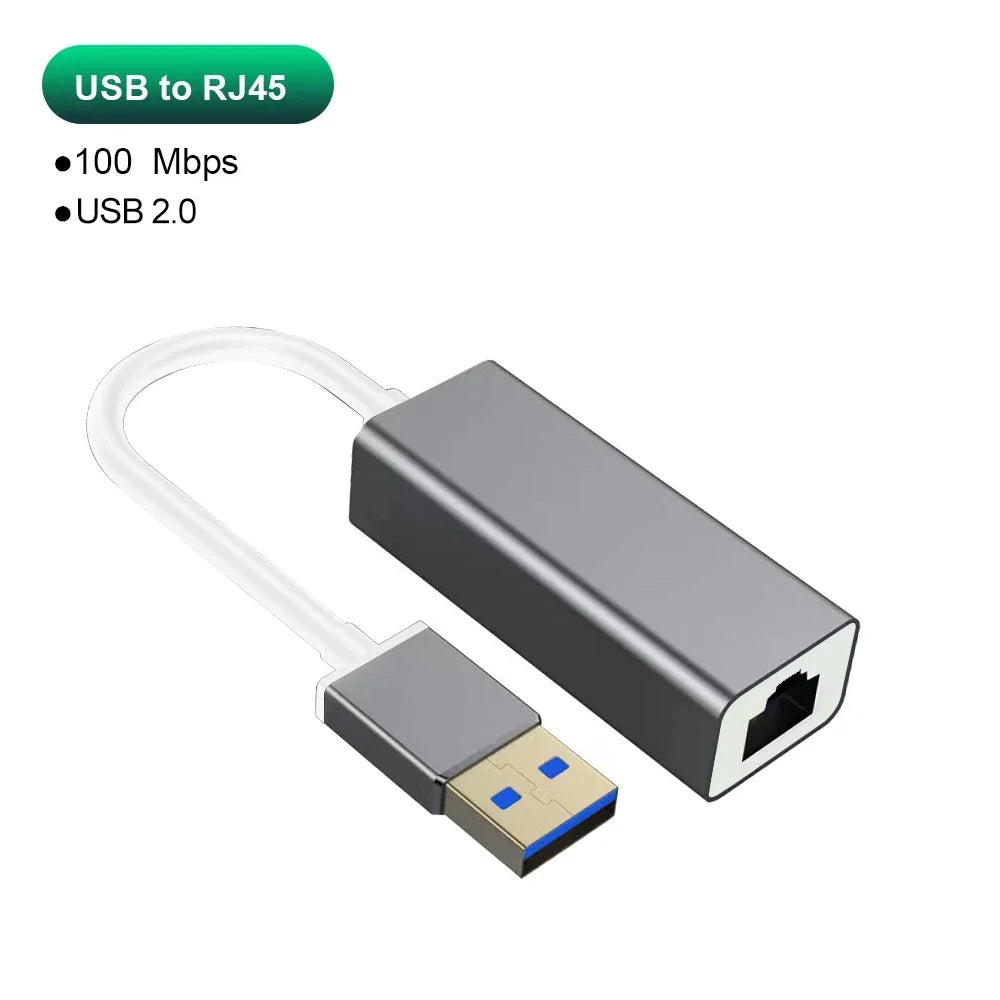 Adaptateur Ethernet USB Type C 1000Mbps, Carte Réseau RJ45 USB 3.0 Pour