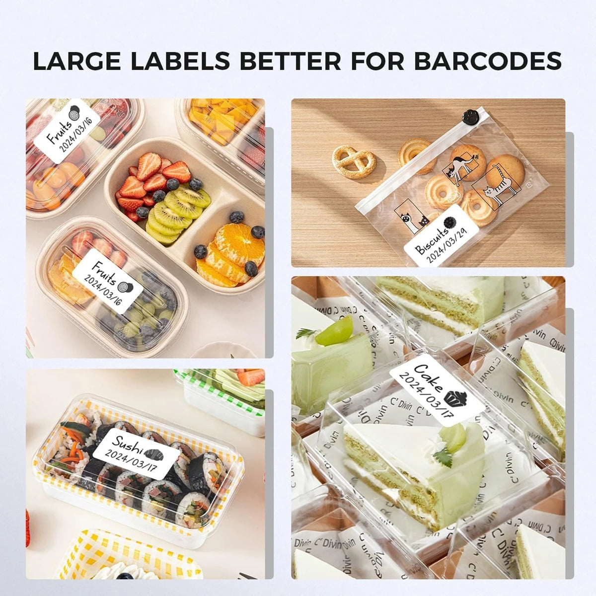 Marklife Thermal Papers White Thermal Self-adhesive Stickers Compatible