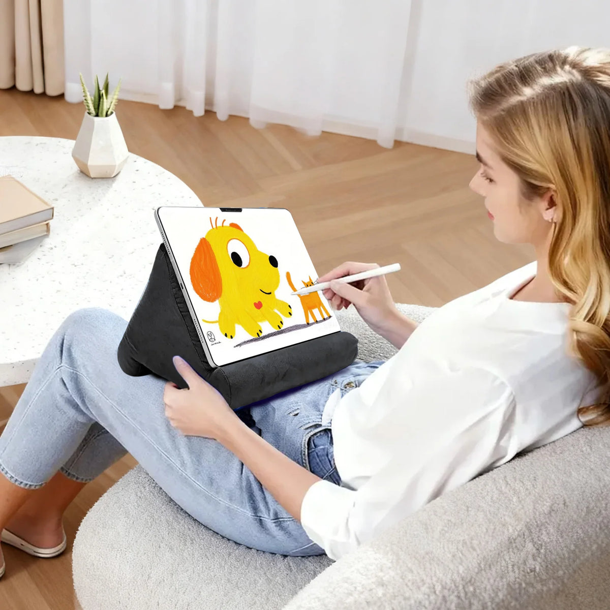 Sponge Pillow Tablet Stand Holder Pillow Pad Ultra Multi-Angle Soft Tablet