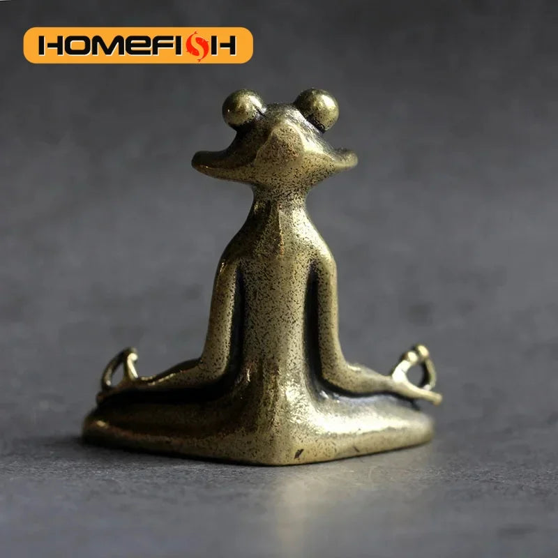 Retro Copperware Incense Socket Zen Frog Ornaments Solid Pure Copper Frog