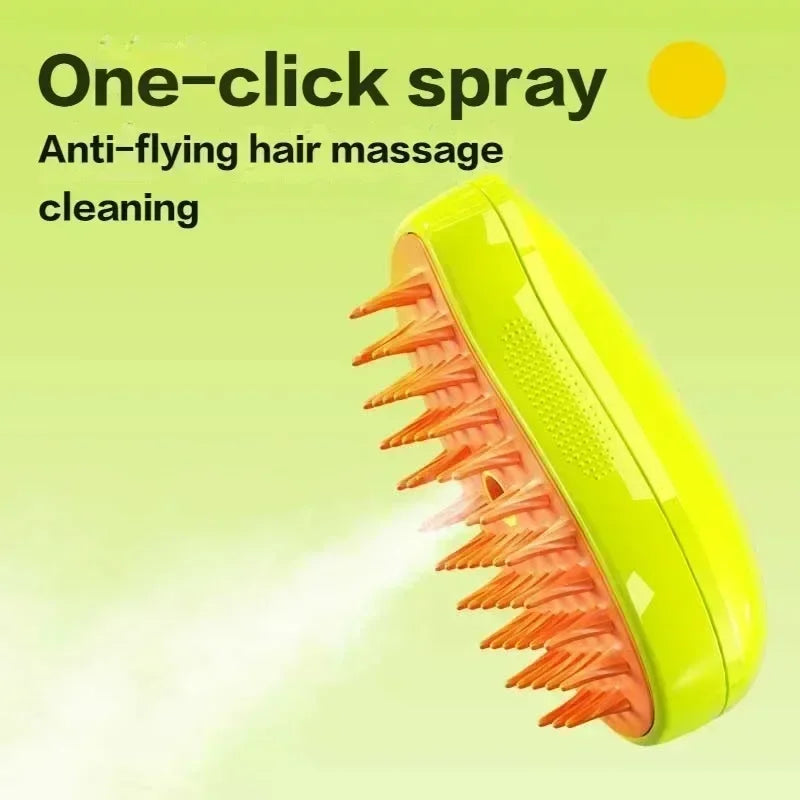Cat Dog Steamy Brush Steam Brush Electric Sprayer for Massage Pet Grooming