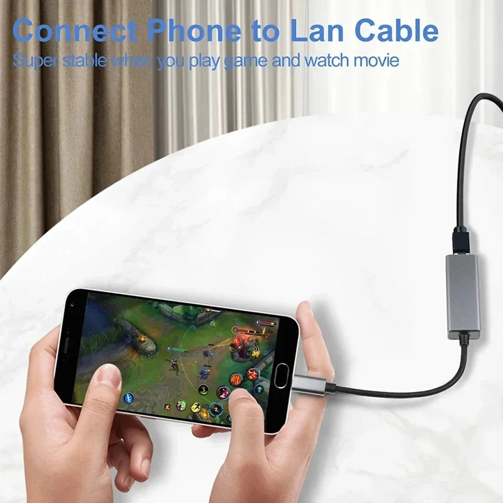 Adaptateur Ethernet USB Type C 1000Mbps, Carte Réseau RJ45 USB 3.0 Pour