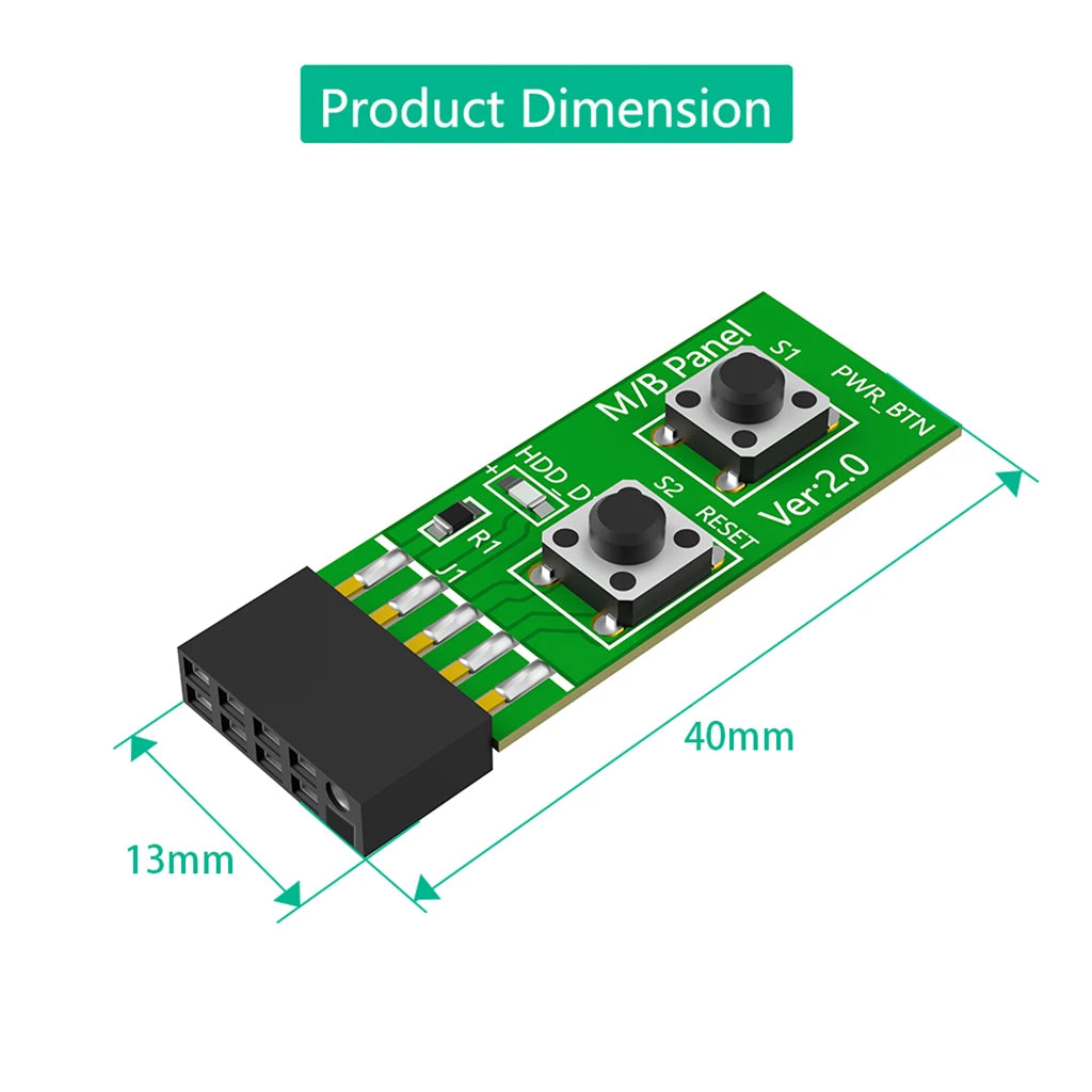 DIY PC Assembly Tool Reliable 10Pin 2x5Pin Mainboard Switching Tester