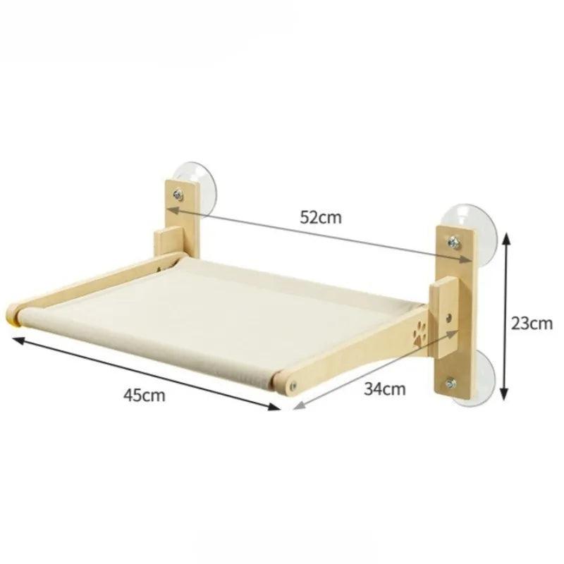 Foldable Wall Cat Hammock Window Bed Suction Cup Cat Hammock Large Space