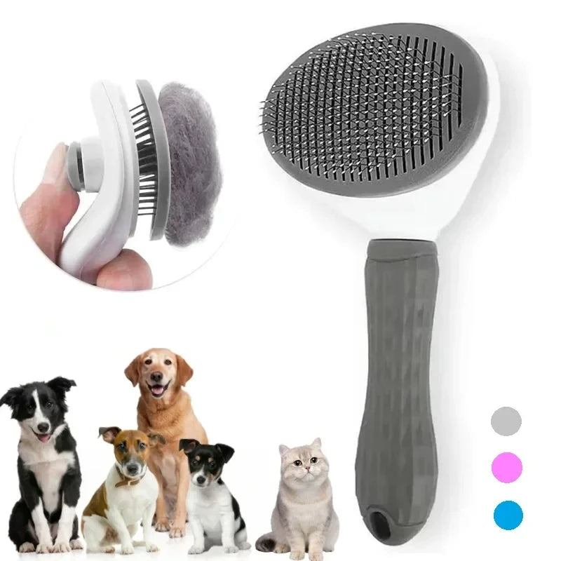 Pet Dog Brush Cat Comb Self Cleaning Pet Hair Remover Brush For Dogs Cats