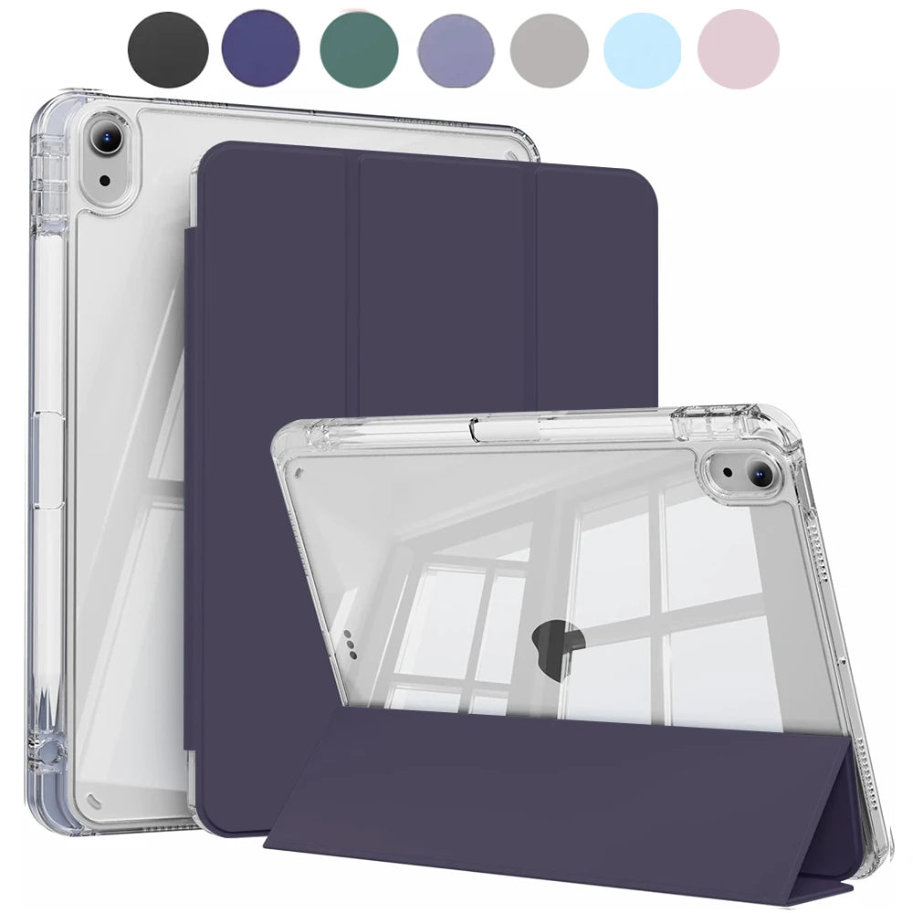 Case for iPad 5 6 7 8 9 10 11 Air 1 2 3 4 5 6 7 Mini 6 7 PC Matte Clear
