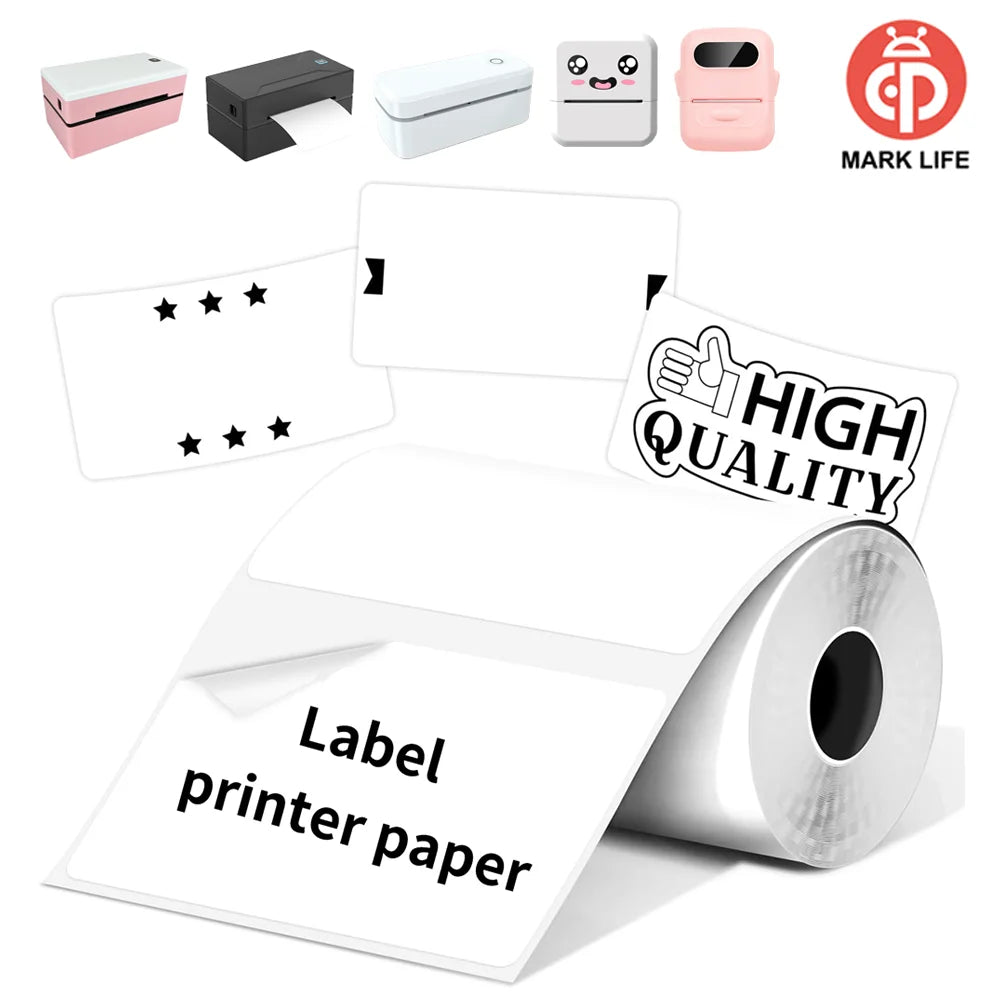 Marklife Thermal Papers White Thermal Self-adhesive Stickers Compatible