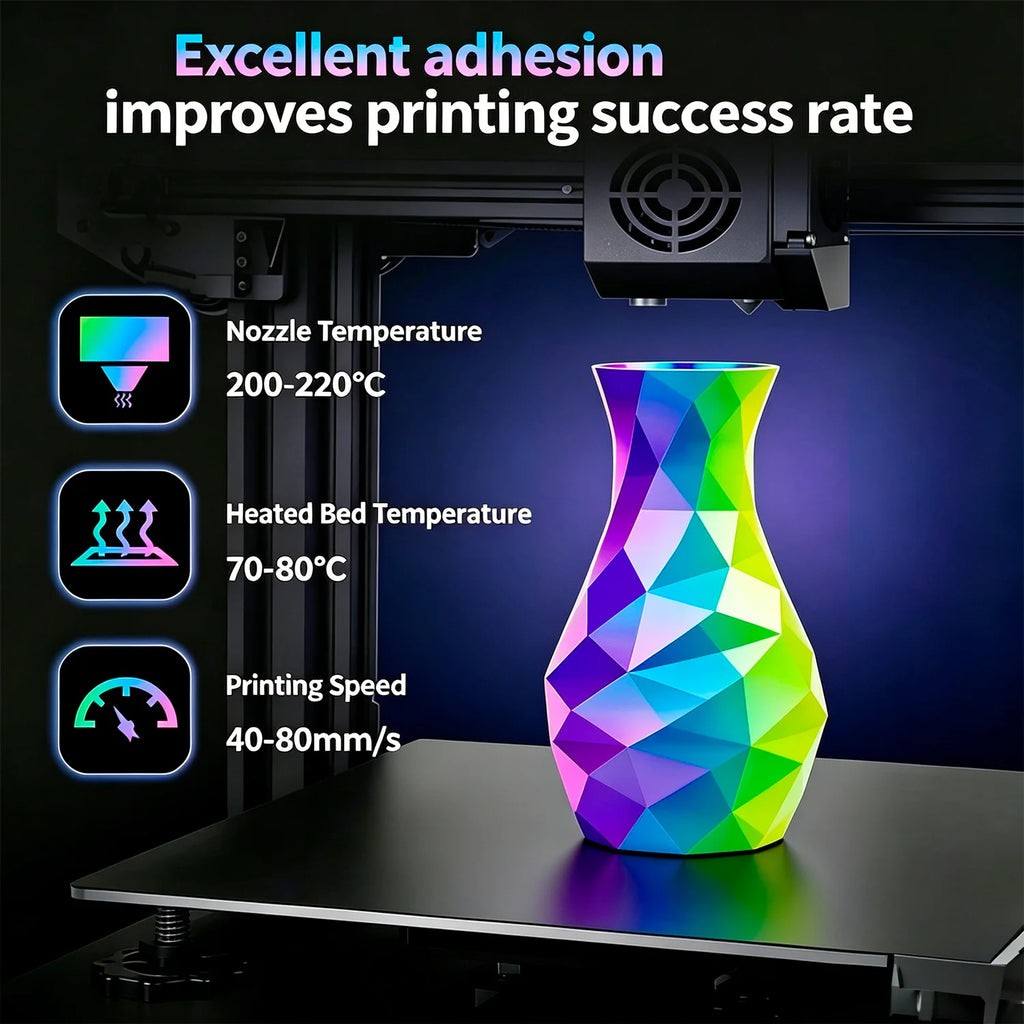 Tricolor Silk PLA 3D Printer Filament, 1.75mm Multicolor 3D Printing