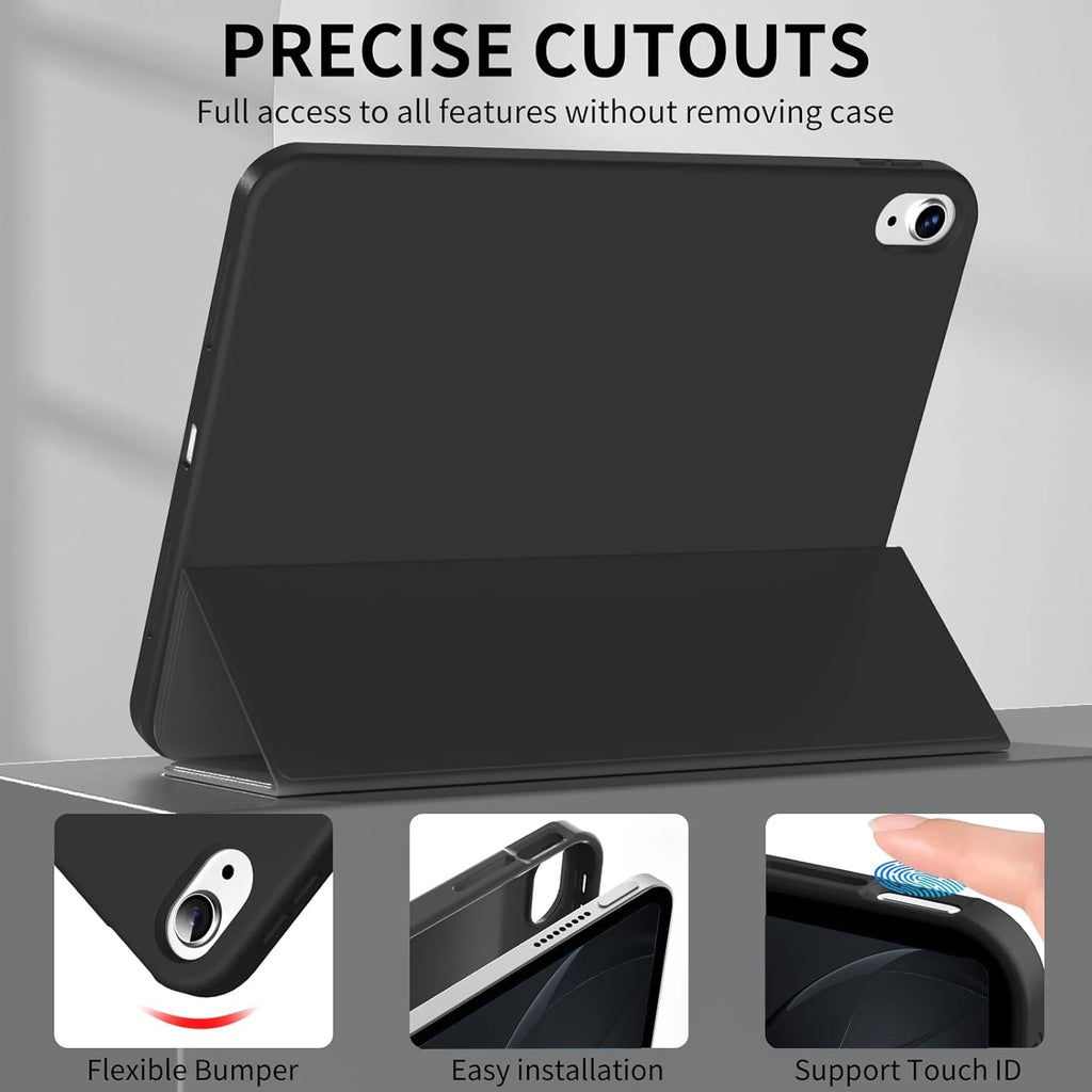 for iPad 5/6/7/8/9/10th gen Compatible with Air 4/5/6/7 Pro 11, three fold