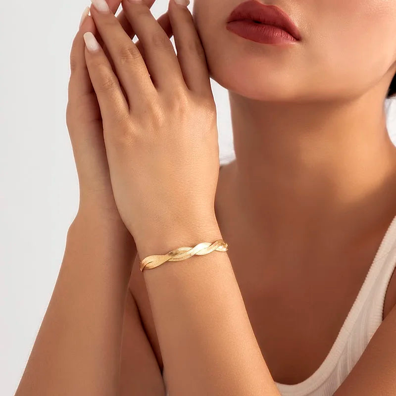 Trend Unique Design Stainless Steel Elegant Delicate Cross Wrap Bracelet