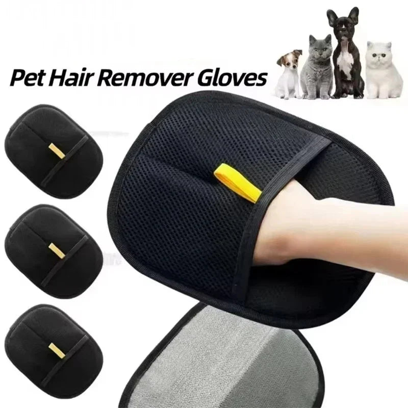 2-Pack Reusable Lint Remover Brushes & Static Electricity Glove for Pet