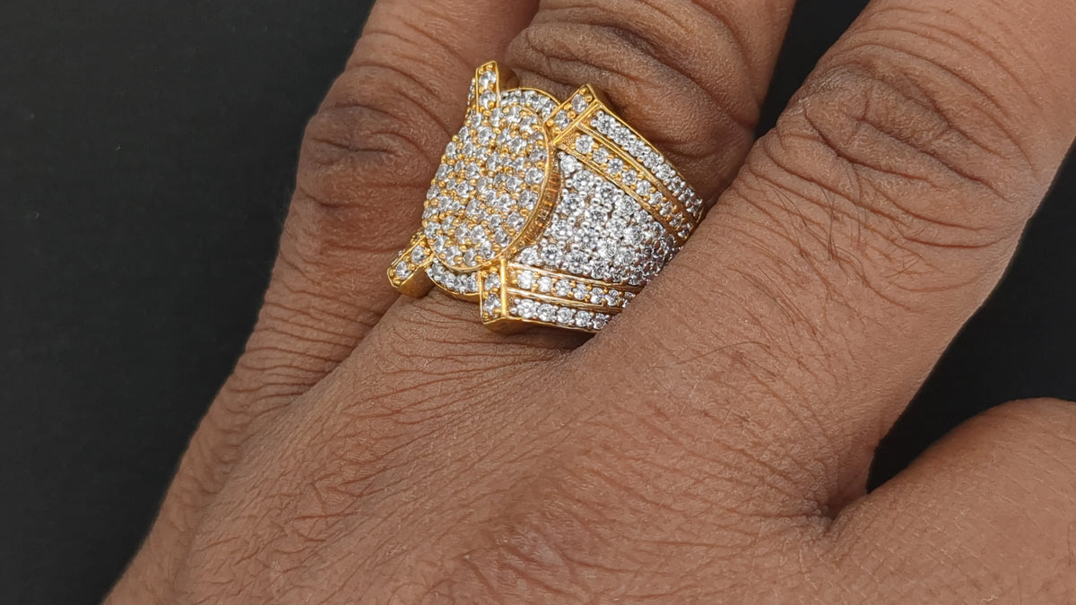 Elegant Lurba Jewels Men's Lab Grown Diamond Ring IGI Certified Vintage