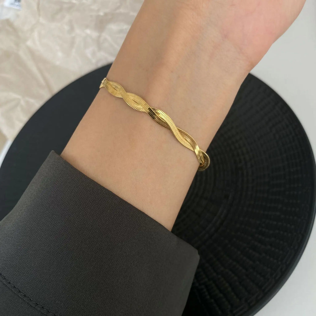 Trend Unique Design Stainless Steel Elegant Delicate Cross Wrap Bracelet