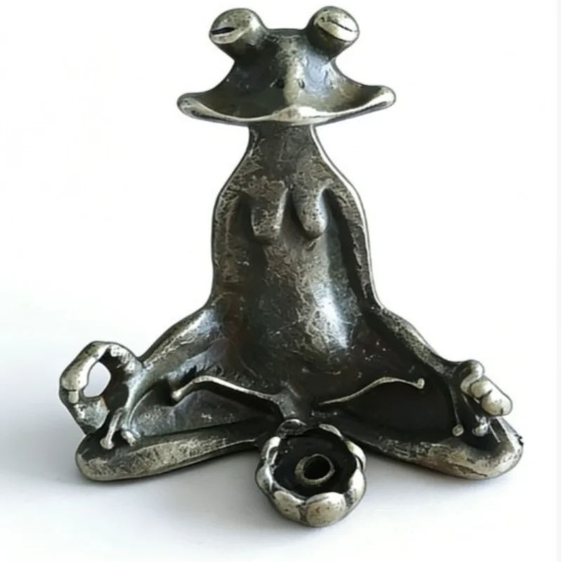 Retro Copperware Incense Socket Zen Frog Ornaments Solid Pure Copper Frog