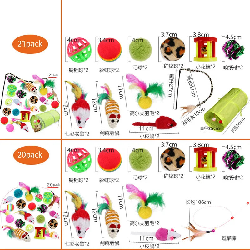 Kitten Toys Variety Pack-Pet Cat Toys Combination Set Cat Toy Funny Cat